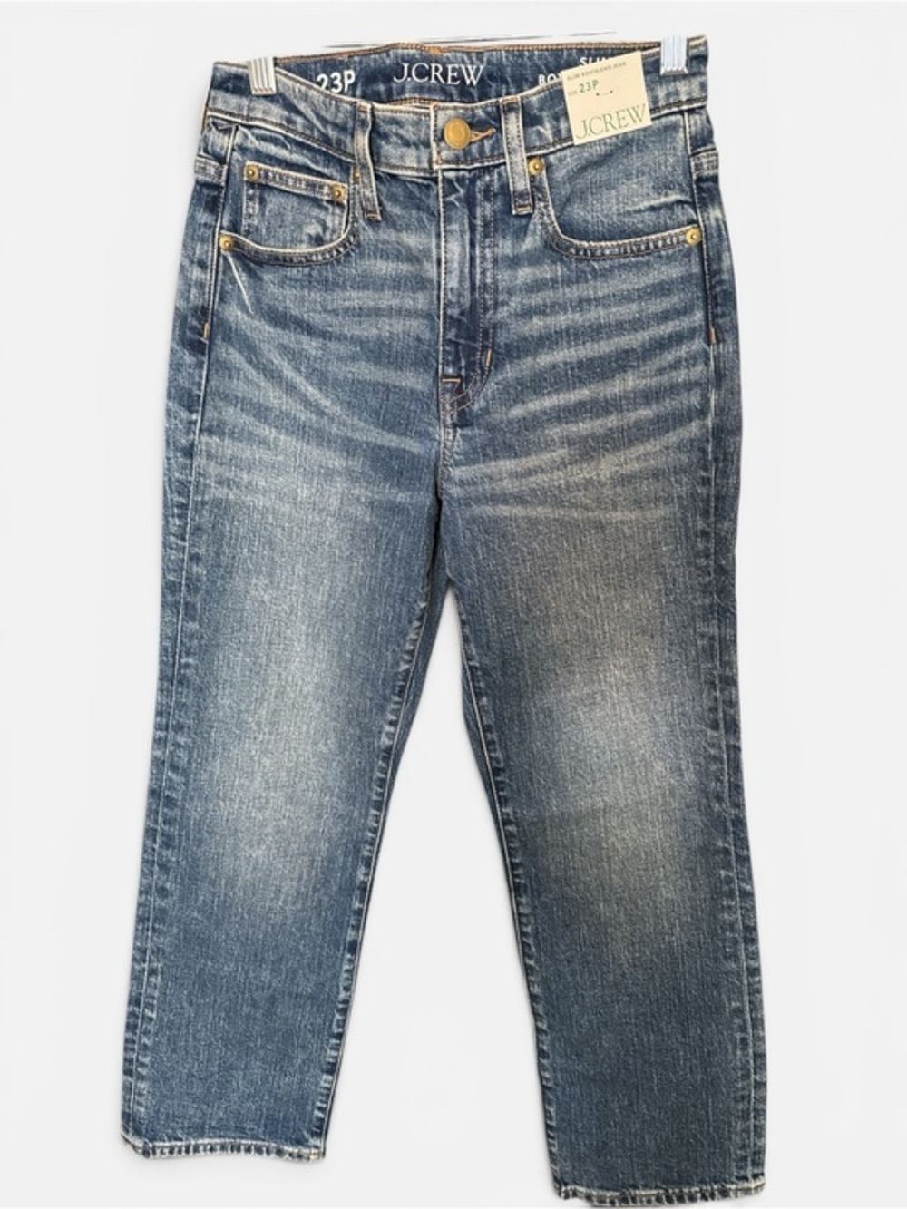 J.Crew Slim Boyfriend Jeans Petite 23P Medium Wash NWT